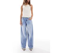 Tommy Jeans - Charlie - Jeans larghi a vita medio alta color blu slavato W24 L32