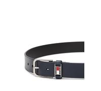 Tommy Jeans Uomo Cintura Scanton 3,5 cm con Fibbia ad Ardiglione, Blu (Dark Night Navy), 100 cm