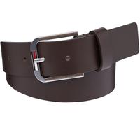 Tommy Jeans Cintura Uomo Austin 3.5 in Pelle, Marrone (Dark Brown), 80 cm