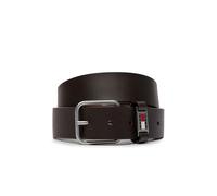 Tommy Jeans Cintura Uomo Scanton 3.5 in Pelle, Marrone (Dark Brown), 115 cm