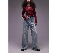 Tommy Jeans - Claire - Jeans a fondo ampio e vita alta lavaggio ultra chiaro-Blu W30 L32