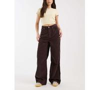 Tommy Jeans - Claire - Pantaloni a vita alta in velluto a coste larghe marrone cioccolato W34 L32