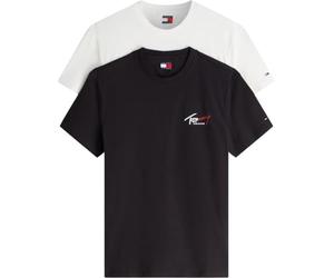 Tommy Jeans DM0DM23623, Maglietta da Uomo, Multicolore, L, Confezione da 2