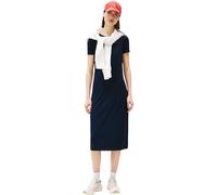 Tommy Jeans Donna Abito Attillato Midi a Costine, Blu (Dark Night Navy), L
