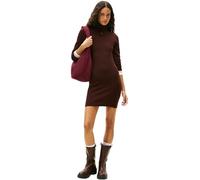 Tommy Jeans Donna Abito in Maglia Essential con Collo Alto, Marrone (Rich Brown), L
