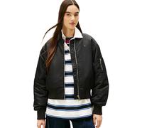 Tommy Jeans Donna Bomber Essential con Tasca sulla Manica, Nero (Black), L