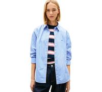 Tommy Jeans Tjw Reg Poplin Shirt Ext Dw0dw22211 Camicia L/S, Blue (Empire Blue/Stripe), M Donna
