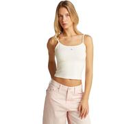 Tommy Jeans Donna Canotte Confezione da 2 Essential Strap Top Elasticizzate, Multicolore (Ecru/Precious Pink), M