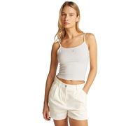 Tommy Jeans Donna Canotte Confezione da 2 Essential Strap Top Elasticizzate, Multicolore (Ecru/Sweet Blue), L