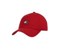 Tommy Jeans Donna Cappellino Heritage Core 5 Panel in Cotone, Rosso (Red Hot), Taglia Unica