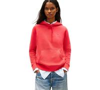 Tommy Jeans Donna Felpa con Cappuccio Flag Regular Fit, Rosso (Red Alert), S