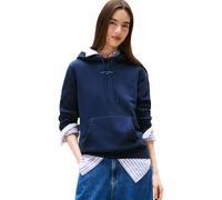 Tommy Jeans Donna Felpa Linear con Cappuccio, Blu (Dark Night Navy), XS