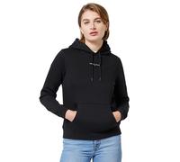 Tommy Jeans Donna Felpa Linear con Cappuccio, Nero (Black), S