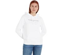 Tommy Jeans Donna Felpa Regular Fit con Cappuccio, Bianco (White), L