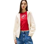 Tommy Jeans Donna Giacca a Vento Outdoor Shell con Cappuccio, Beige (Desert Sand Dune), XS