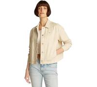 Tommy Jeans Donna Giacca Essential Cotton con Chiusura a Bottoni, Avorio (Newsprint), XL