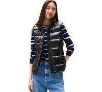 Tommy Jeans Donna Gilet Slim Zip Print Down con Colletto alla Coreana, Nero (Black), S