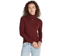 Tommy Jeans Donna Maglietta Maniche Lunghe Essential Collo a Lupetto