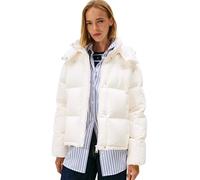 Tommy Jeans Donna Piumino Alaska Grid Down con Cappuccio, Avorio (Ancient White), 1XL