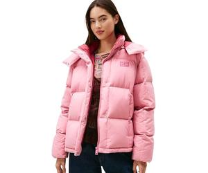 Tommy Jeans Donna Piumino Alaska Grid Down con Cappuccio, Rosa (Mystic Pink), L