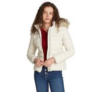 Tommy Jeans Donna Piumino Basic Hooded Down Jacket con Cappuccio, Avorio (Newsprint), L