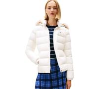Tommy Jeans Donna Piumino Basic Hooded Down Jacket con Cappuccio, Bianco (Ecru), 1XL