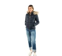 Tommy Jeans Donna Piumino Basic Hooded Down Jacket con Cappuccio, Blu (Dark Night Navy), L