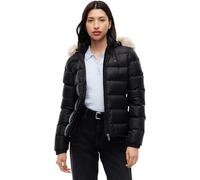 Tommy Jeans Donna Piumino Basic Hooded Down Jacket con Cappuccio, Nero (Black), XL