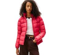 Tommy Jeans Donna Piumino Basic Hooded Down Jacket con Cappuccio, Rosso (Vintage Cerise), XL
