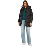 Tommy Jeans Donna Piumino Midi Puffer con Cappuccio, Nero (Black), XS