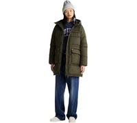 Tommy Jeans Donna Piumino Midi Puffer con Cappuccio, Verde (Fatigue Green), XS