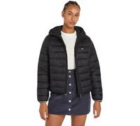 Tommy Jeans Donna Piumino Quilted Tape Hood Jacket con Cappuccio, Nero (Black), S