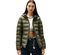 Tommy Jeans Donna Piumino Slim con Cappuccio, Verde (Pewter Green), 1XL
