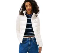 Tommy Jeans Donna Piumino Slim Zip Print Down Impermeabile, Bianco (Ecru), L