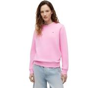 Tommy Jeans Donna Pullover Crew Neck Scollo Rotondo, Blu (Pink Daisy), M