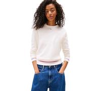 Tommy Jeans Donna Pullover Essential Crew in Cotone, Avorio (Ancient White), 2XL