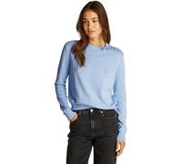 Tommy Jeans Donna Pullover Essential Crew in Cotone, Blu (Sweet Blue), L