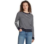Tommy Jeans Donna Pullover Essential Crew Neck Scollo Rotondo, Multicolore (Navy / White Stripe), XXS
