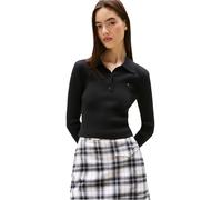 Tommy Jeans Donna Pullover Essential Polo Corto, Nero (Black), L