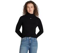 Tommy Jeans Donna Pullover Essential Turtle Neck Maglia Collo Alto, Nero (Black), 5XL