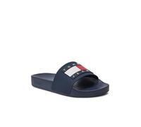 Tommy Jeans Donna Scarpe da Mare Flag Pool Slide Ciabatte, Blu (Dark Night Navy), 36