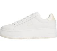 Tommy Jeans Donna Sneakers con Suola Alta Pearlized con Plateau, Bianco (Ecru), 40
