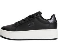 Tommy Jeans Donna Sneakers con Suola Alta Pearlized con Plateau, Nero (Black), 40