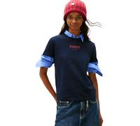 Tommy Jeans Donna T-Shirt Maniche Corte Regular Essential con Scollo Rotondo, Blu (Dark Night Navy), S