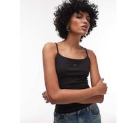 Tommy Jeans - Essential - Top nero con spalline sottili L