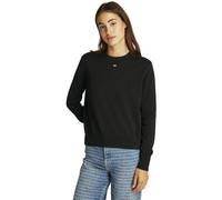 Tommy Jeans Donna Pullover Essential Crew in Cotone, Nero (Black), S
