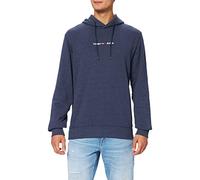 Tommy Jeans Felpa con Cappuccio da Uomo con Logo Dritto Tjm, Twilight Navy, S