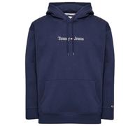 Tommy Jeans Felpa con Cappuccio Linear Hood Cotone Blu
