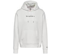 Tommy Jeans Felpa con Cappuccio Linear Serif Riciclato Beige