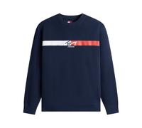 Tommy Jeans - Felpa con Terry Spazzolato e Logo - - Sweatshirts & Hoodies - Uomo - Blu - M